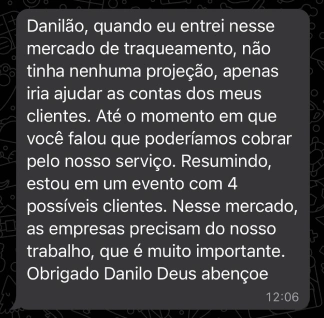 Depoimento de aluno
