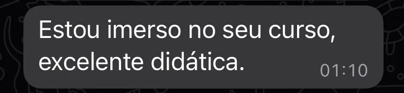 Depoimento de aluno