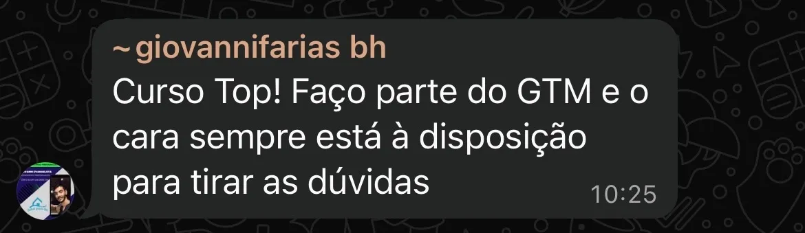 Depoimento de aluno