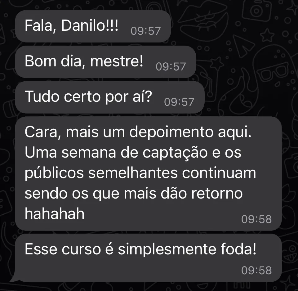 Depoimento de aluno