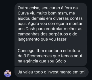 Depoimento de aluno
